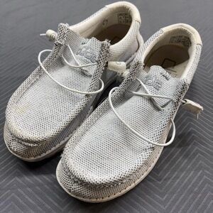 Hey Dude Men's Wally Sox Stone White Size US 7